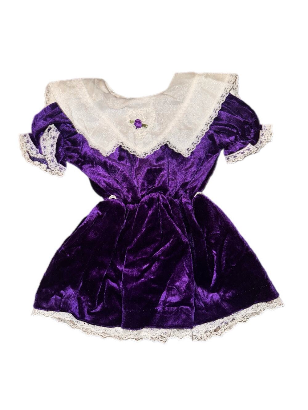 Vintage Little Love Petit Amour Toddler Girls Skirt Size Dress Purple Velvet